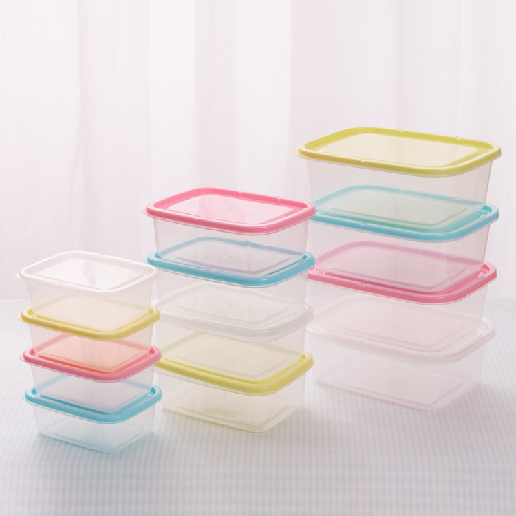 保鲜盒小留样盒零食收纳盒长方形盒子透明塑料PP可微波加热保鲜盒
