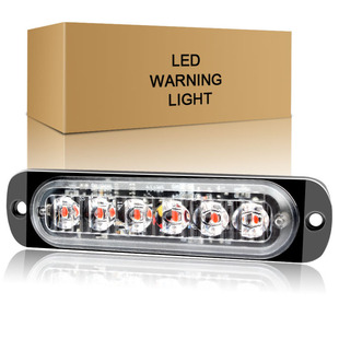 New warning light truck car motorcycle pickup flash light 12-24v Universal ultra-thin flash light 6LED