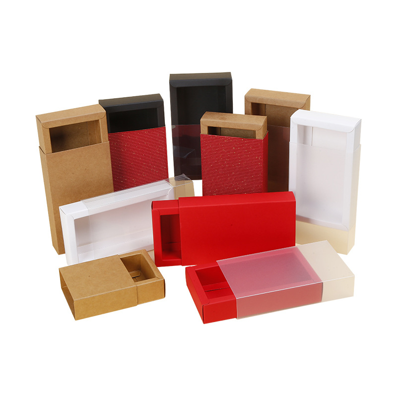 Kraft paper box custom folding box packaging box color box drawer box wholesale rectangular gift box blind box empty box