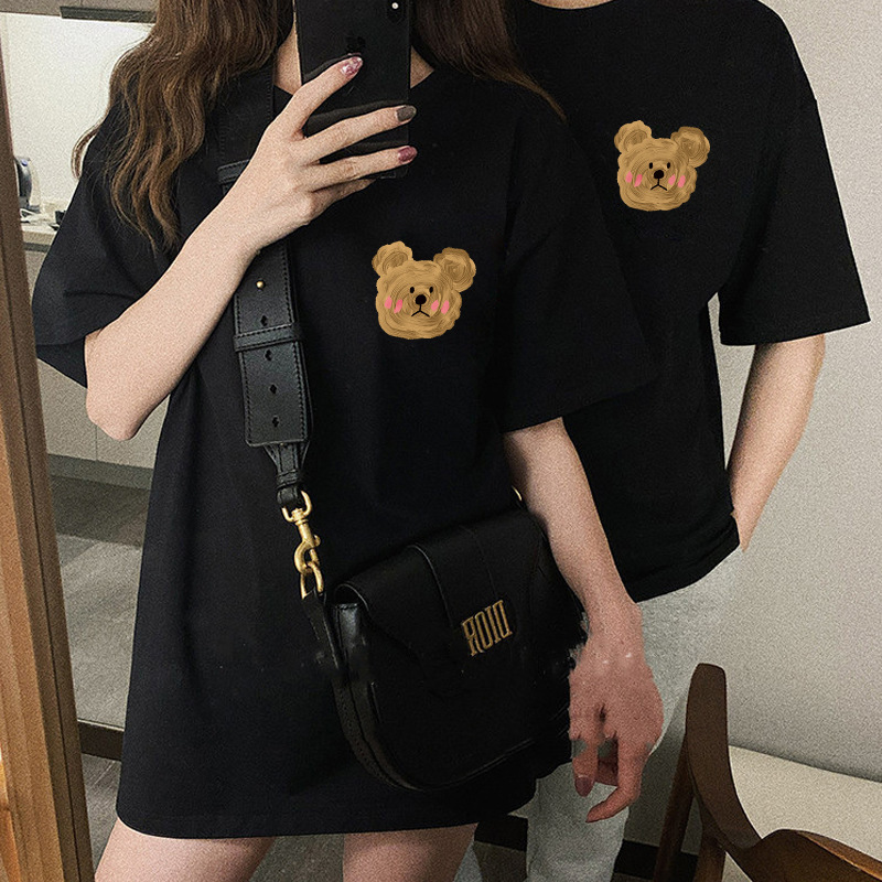 T-shirt couple wear summer couple style Korean version student internet celebrity new men and women same style summer short-sleeved tops trendy