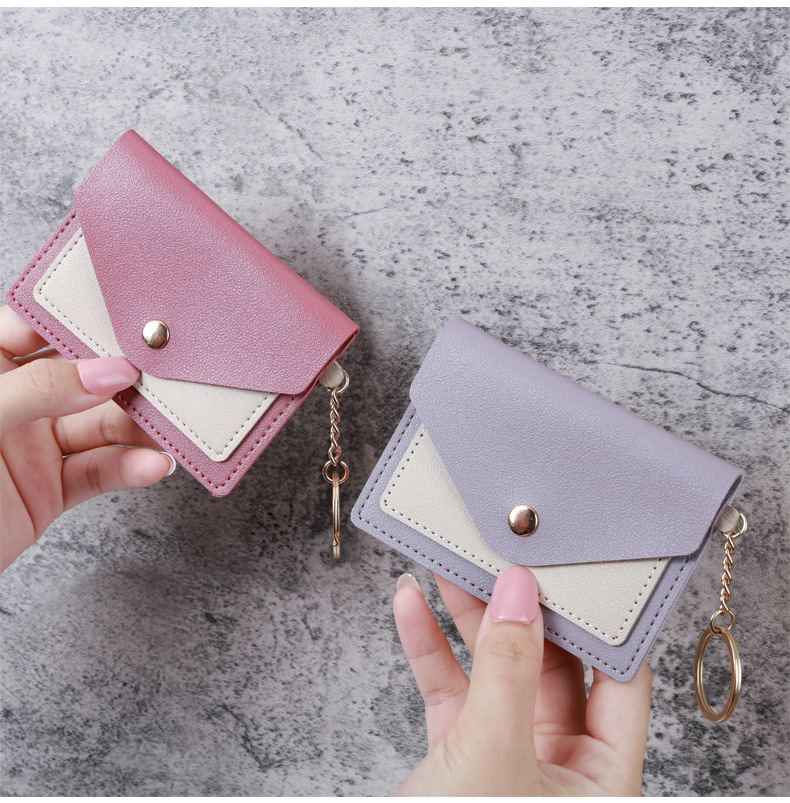Creative Fashion Small Card Bag Women's Candy Color Keychain Jewelry Student Bus Card Holder_voghion.com