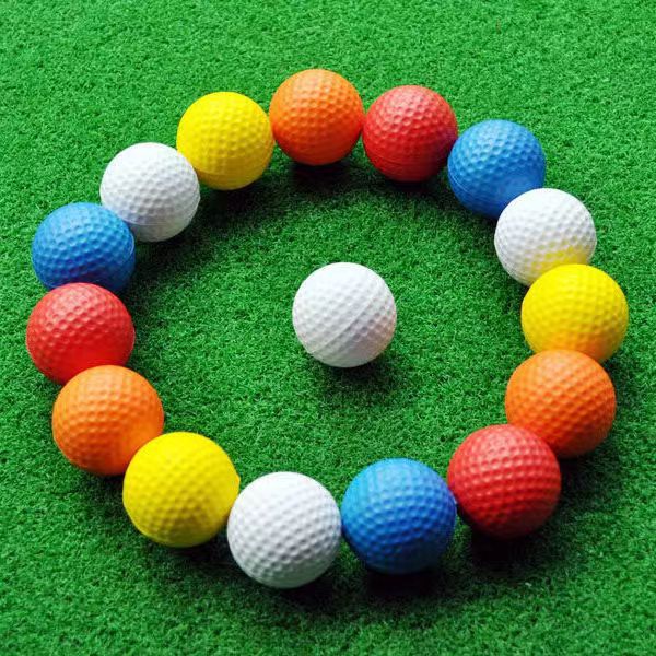 PU soft ball golf practice ball indoor special practice sponge ball foaming ball beginner training ball multi-color