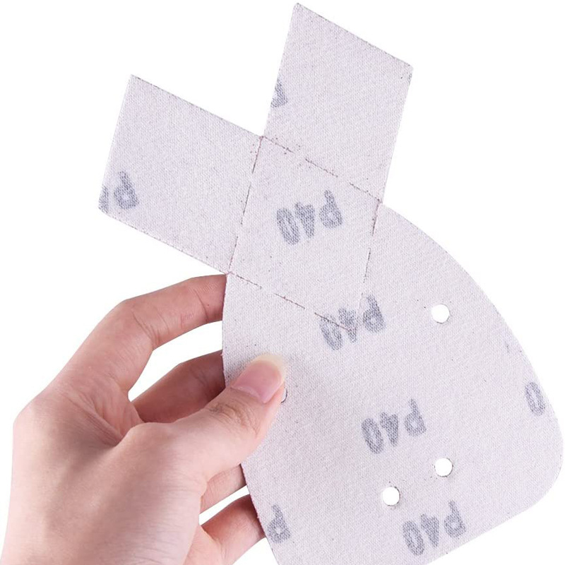 Dovetail sandpaper rabbit ear-shaped 4-hole triangle sandpaper cross-border combination suit napping sheet 170*140 * 95mm