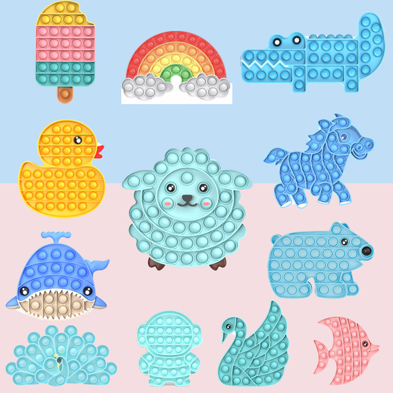 Spot 70 rodent pioneer nail art color palette cartoon mental calculation children's educational decompression bubble Music Toys