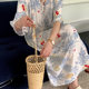 2024 New National Style Nightgown Women's Summer Elegant High-end Cotton Silk Pajamas for Seaside Vacation New Chinese Style Cotton Silk Long Dress