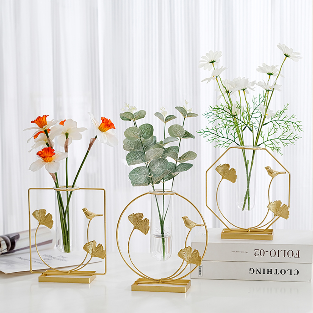 Creative Home Decorations Living Room Desktop Flower-arranging Ornaments Ins Dining Table Fake Flower Simulation Flower Vase Advanced Sense