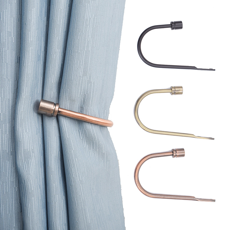 Cross-border source aluminum alloy material U-shaped cylindrical hook curtain wall hook wall hook fixed curtain accessories spot