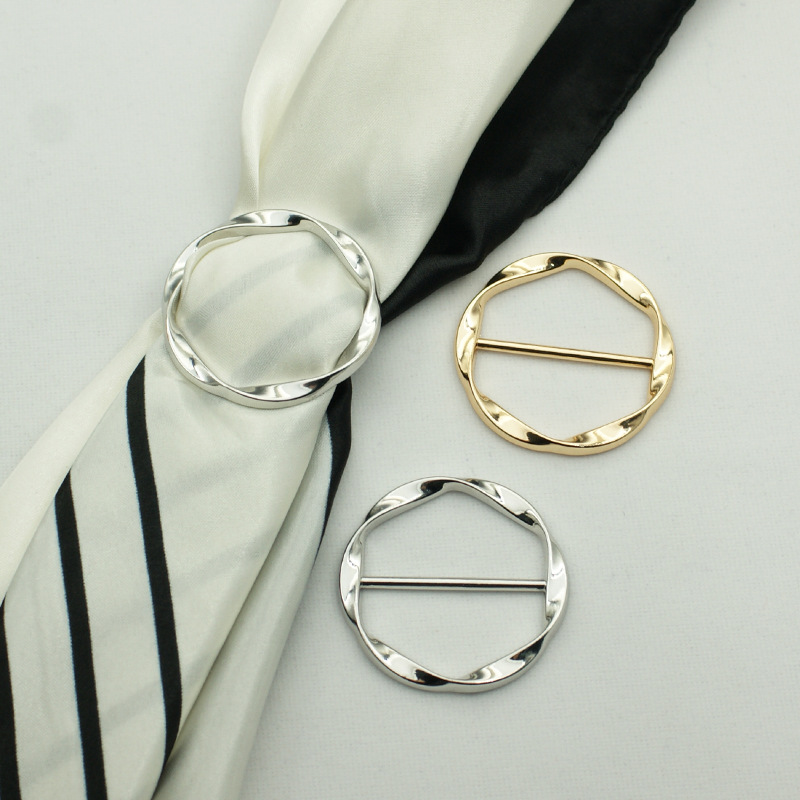 Factory spot round Japanese buckle fashion buckle clothes corner knot buckle coat belt buckle alloy scarf buckle wholesale