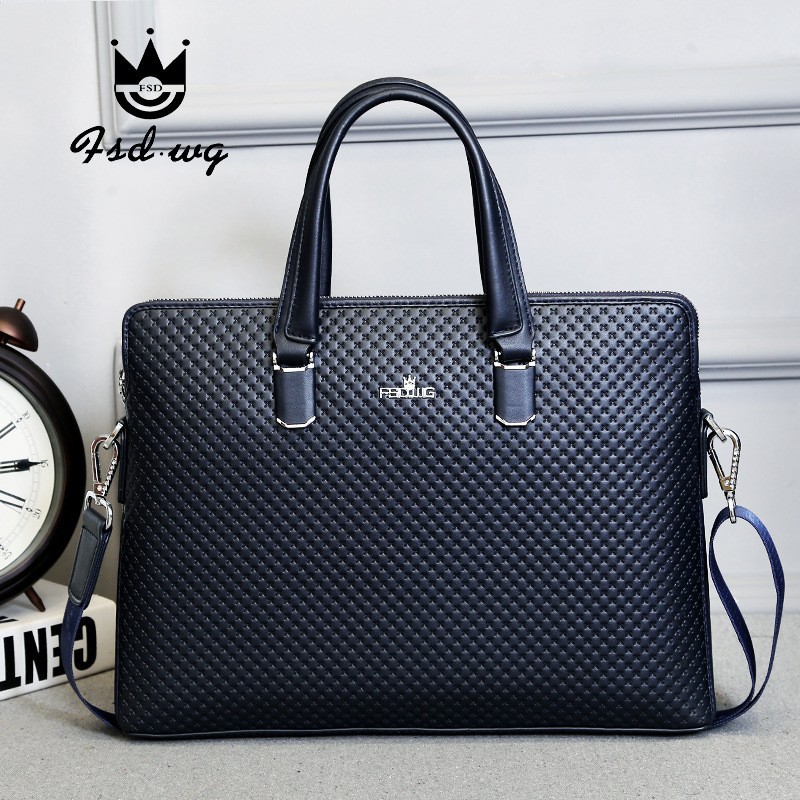 Cross-border Hot-selling Briefcase Factory Direct Supply Embossed Saffiano Men's Bag Portable Business Bag Shoulder Bag Crossbody Bag