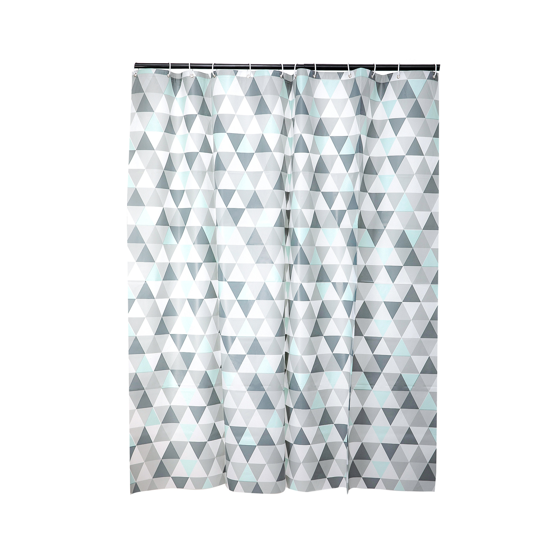 Grey triangle peva waterproof thick hotel bathroom curtain spot wholesale