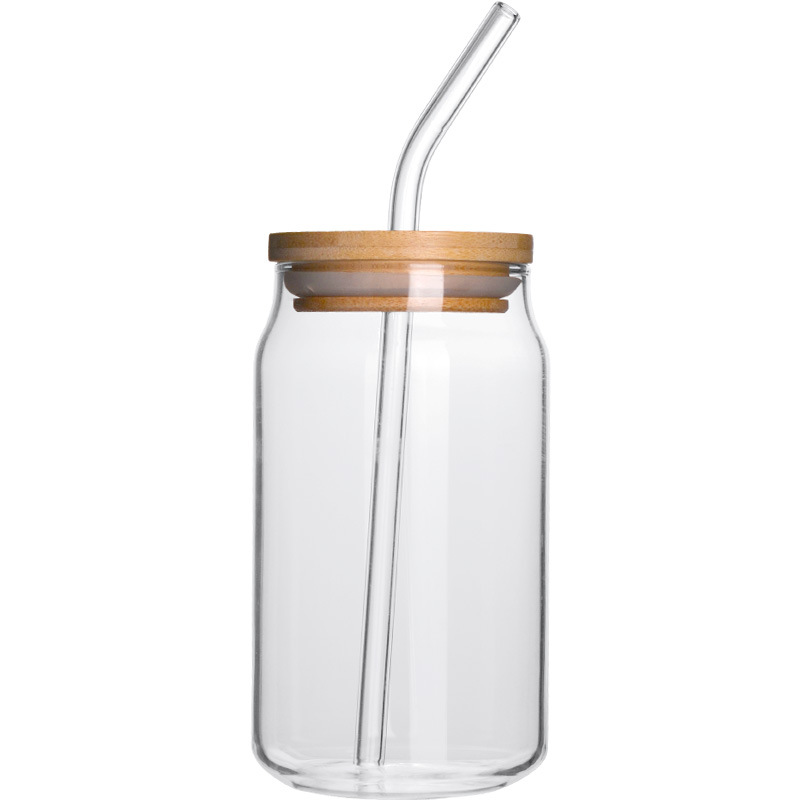Amazon borosilicate glass milk tea coffee coke cup subnet red high temperature resistant glass cup with lid straw