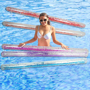 Cross-border inflatable swimming stick floating stick swimming stick swimming ring water sequins inflatable swimming buoyancy stick swimming ring