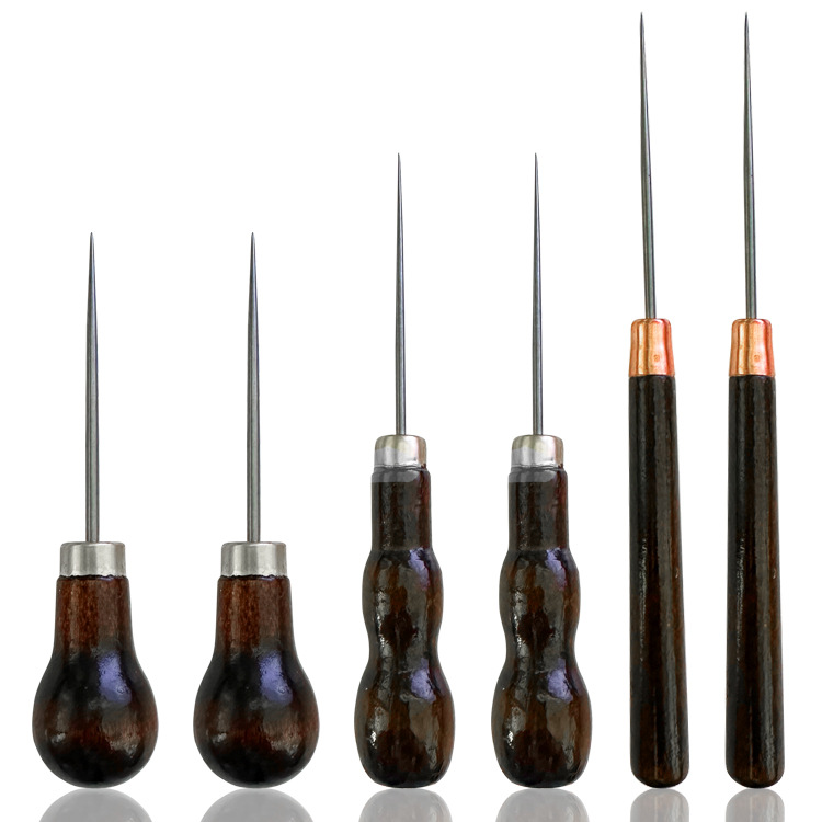 Hardened lengthened awl hard quenching needle on shoes cone straight needle red handle and hard needle small gourd