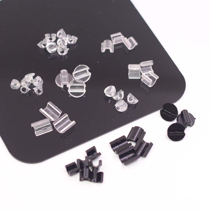 Hair rope buckle rubber band buckle handmade diy hair accessories headdress material black U-shaped hair ring buckle accessories plastic