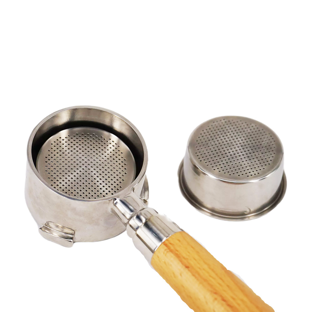 51 high pressure coffee machine single cup double cup 4 cup filter porous pressureless American stainless steel single layer powder tank powder