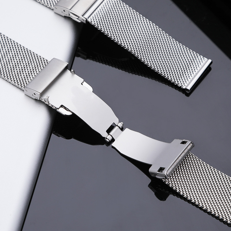 for apple iwatch strap stainless steel 06 line 22mm huawei gt4 watch strap double snap milan steel strap