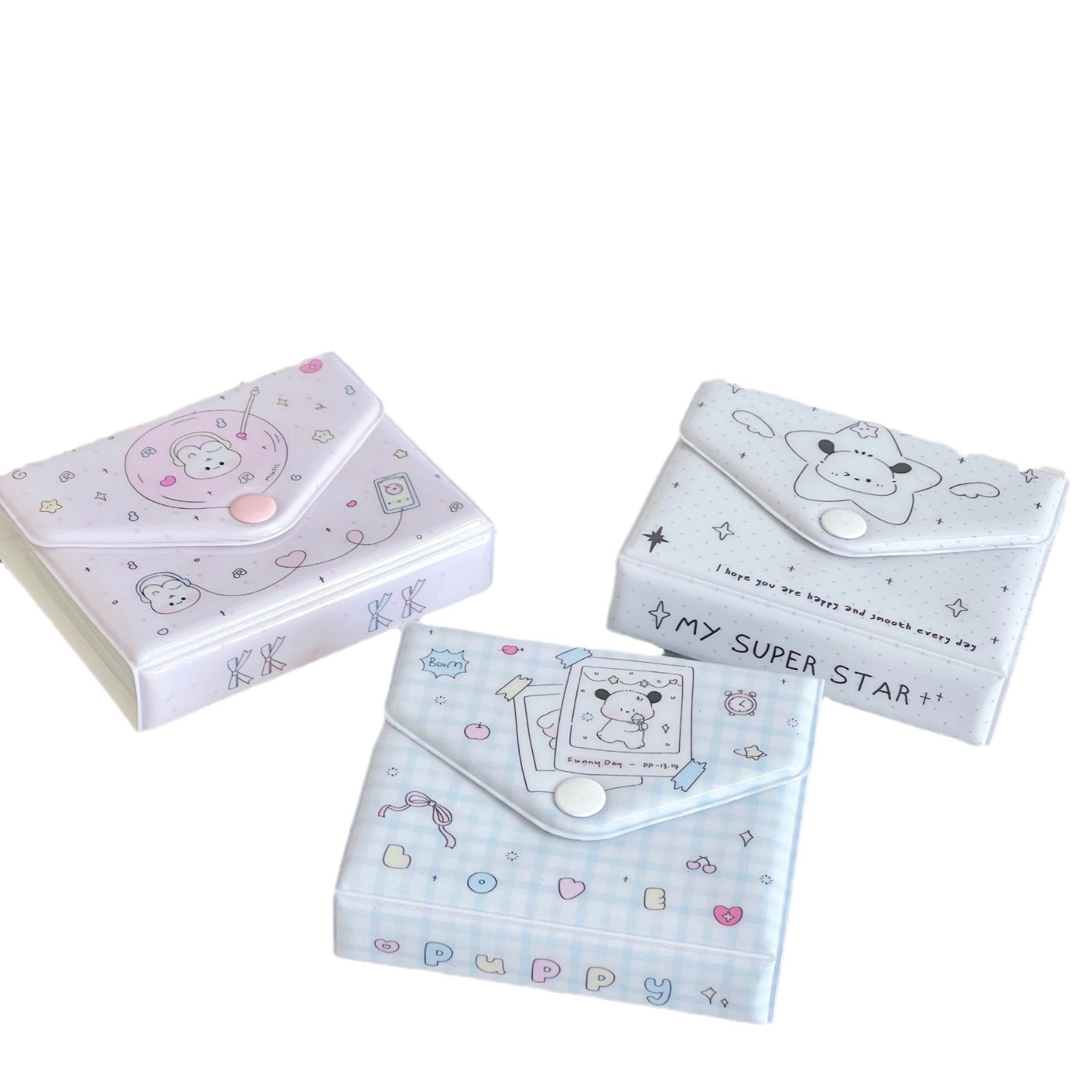 Korean style ins style cartoon star-chasing cartoon envelope card holder one Palace card book small card storage book Polaroid album