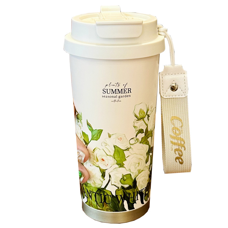 Van Gogh mug coffee cup girls 2024 new high color value double drink cup lily of the valley gift cup custom
