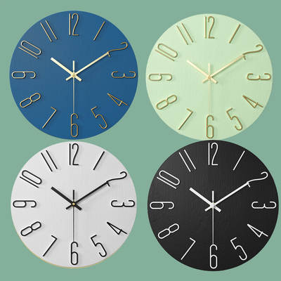 12 inch 30cm no glass plastic wall clock light luxury decorative wall watch Spanish wall clock