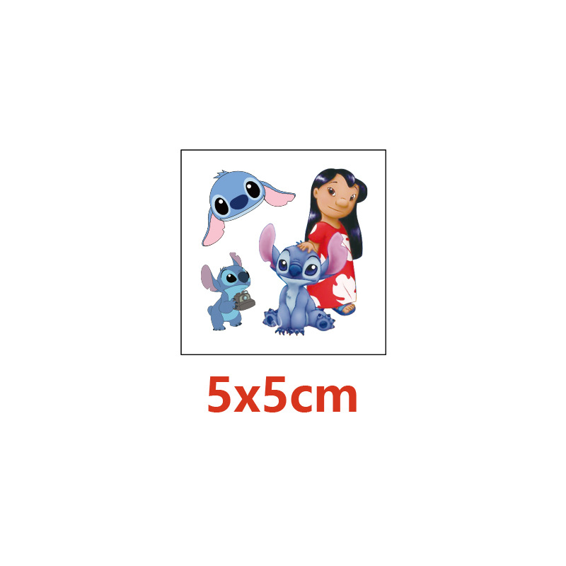 5x 5cm Stitch Star Baby tattoo stickers 20 Cartoon tattoo stickers water transfer tattoo birthday party