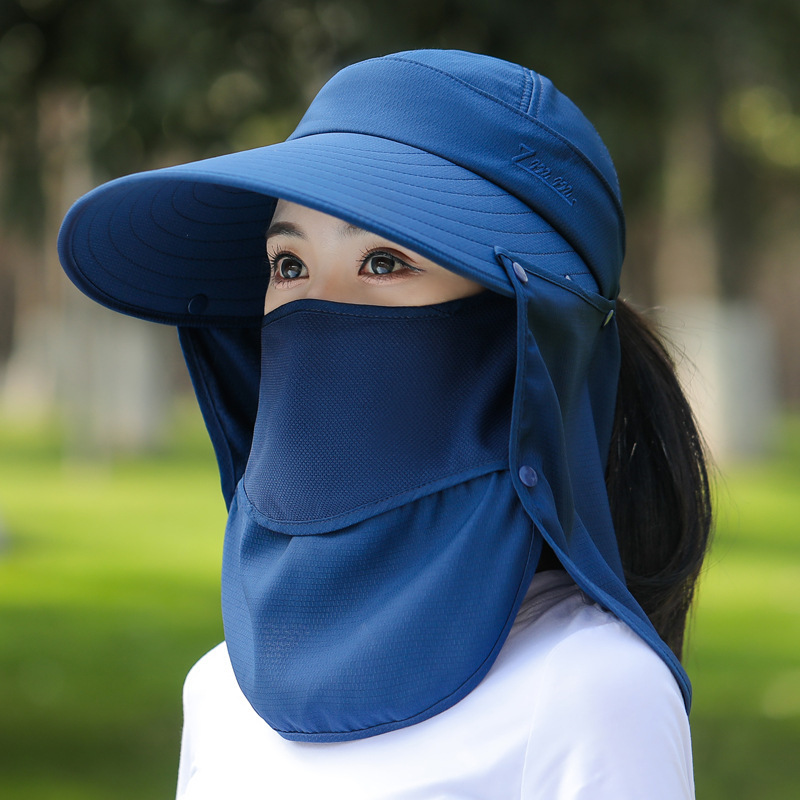 Hat Women's Summer Sunscreen Face Covering Full Face UV Protection Big Eaves Tea Picking Sun Hat