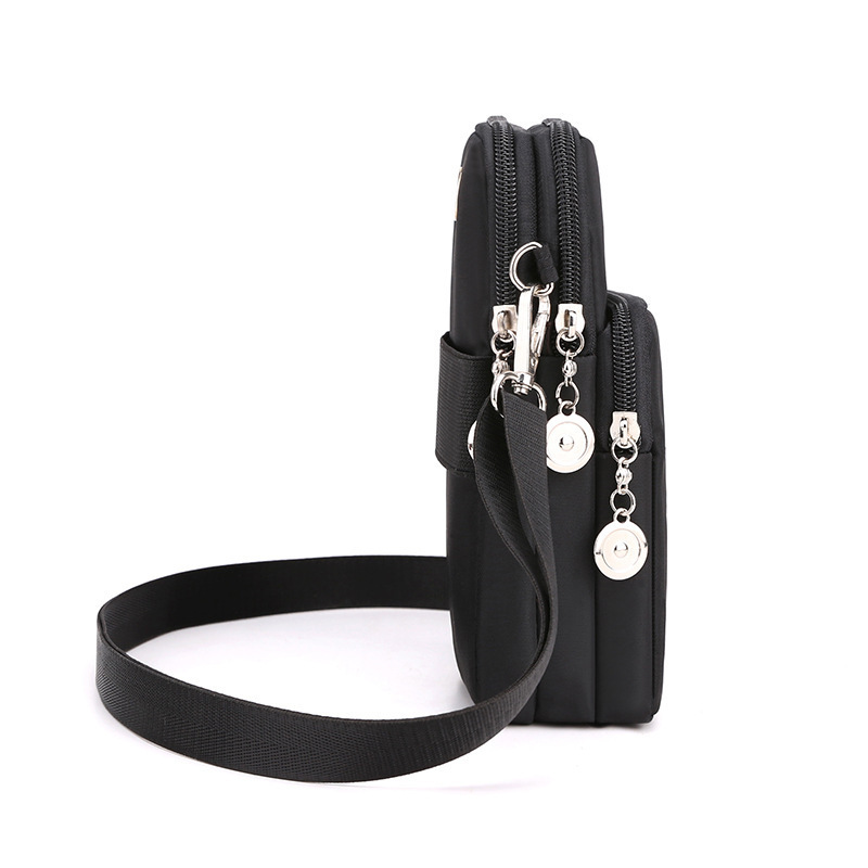 Cross-border new mobile phone bag women's crossbody Oxford cloth crossbody small bag mobile phone bag vertical mini change wrist bag