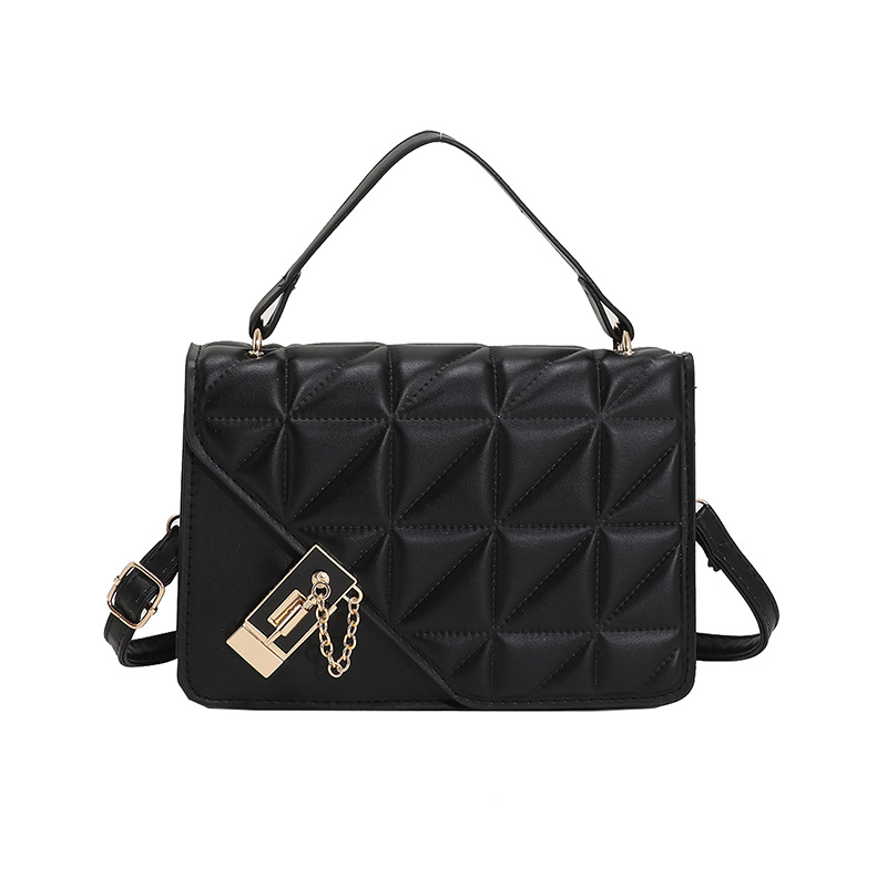 Bag women's 2022 fashion Joker popular handbag solid color indentation rhombus ins shoulder slung women's bag wholesale