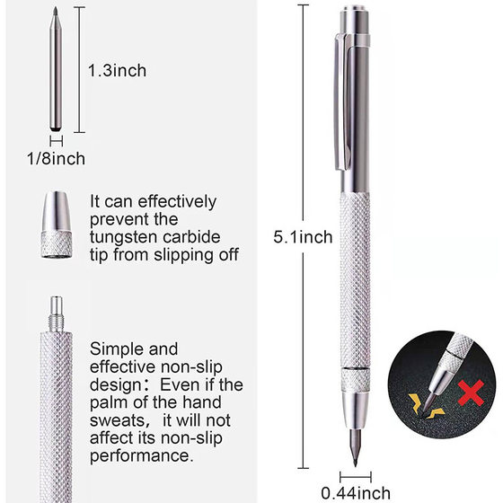 Manufacturers supply strong magnetic scribing pen diamond lettering pen tungsten steel marker pen scribing needle can be changed pointed in stock