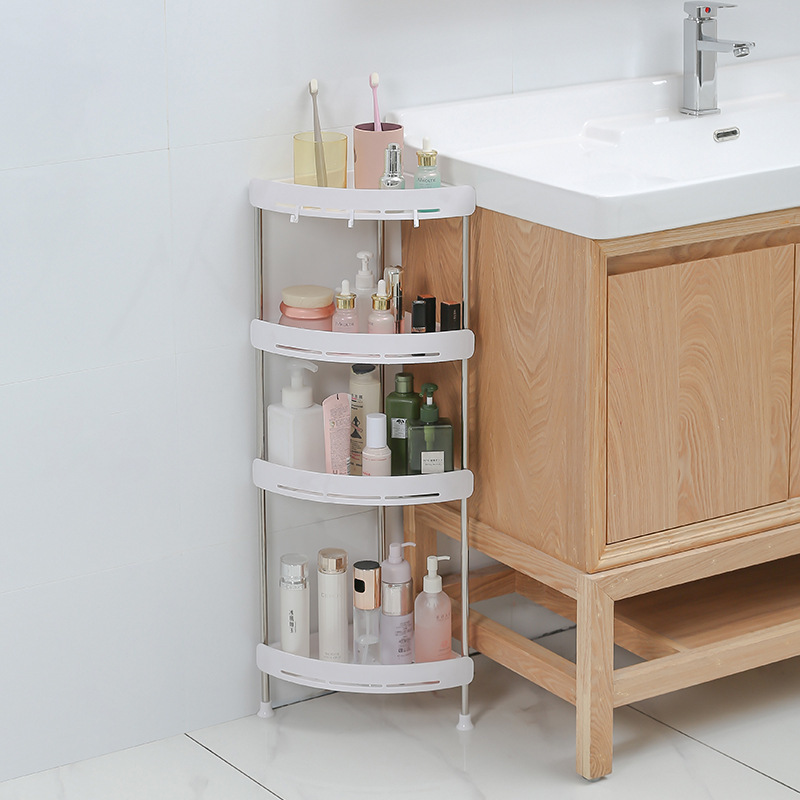 キッチン調味料四階床置きトイレ三角ラック床置き多層コーナーテーブル収納収納ラック|undefined