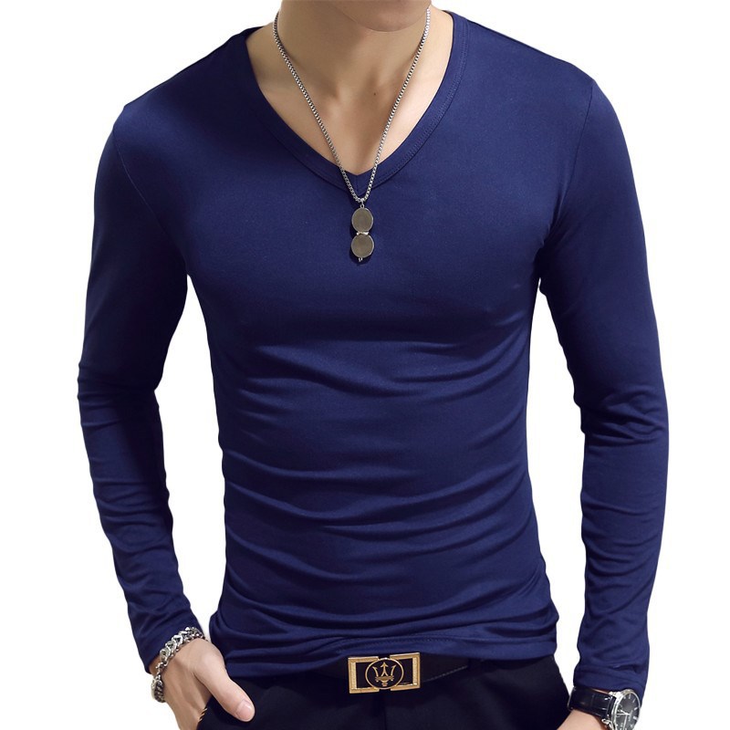 Autumn New Color Long-sleeved T-shirt Men's Tight Round Neck Slim-fit Base Shirt Quick-drying Breathable All-match T-shirt Top