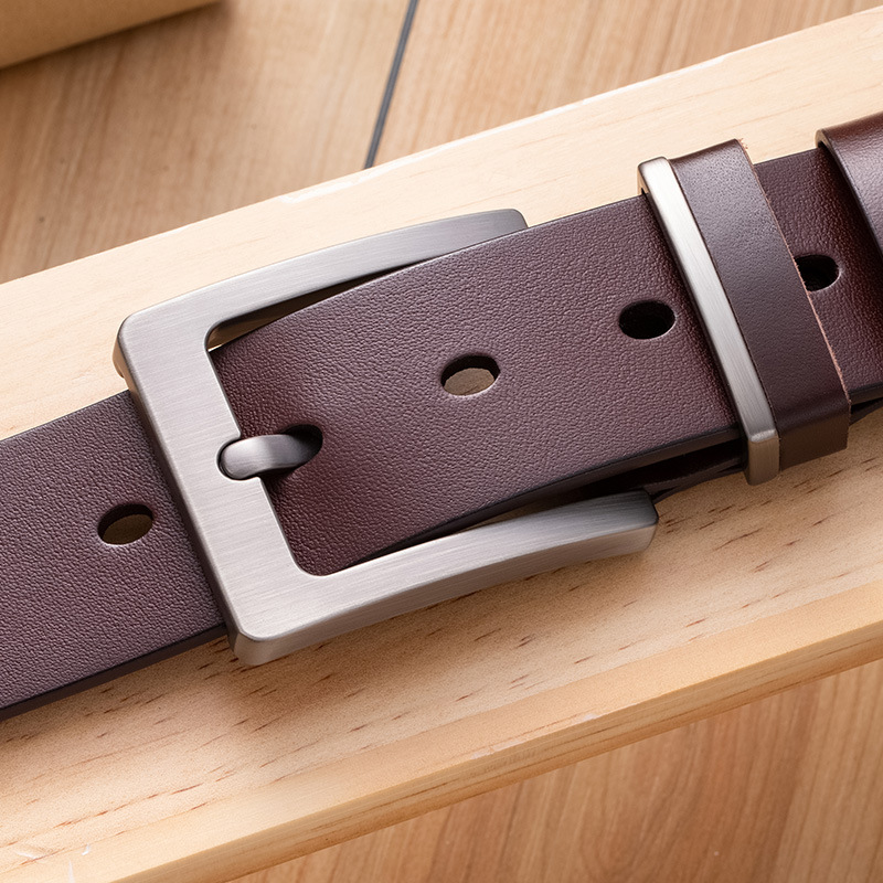 New first layer cowhide men's belt big casual Korean Jeans leather belt men's genuine wholesale