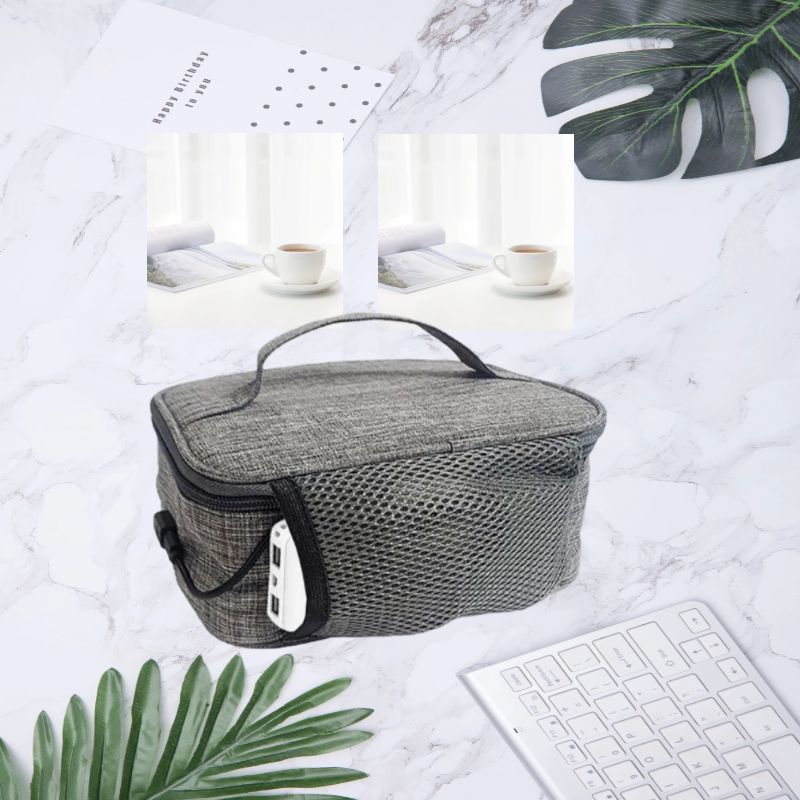 Heating lunch box bag 2022 cross-border outdoor picnic USB office lunch bag hand-carrying zipper portable insulation bag