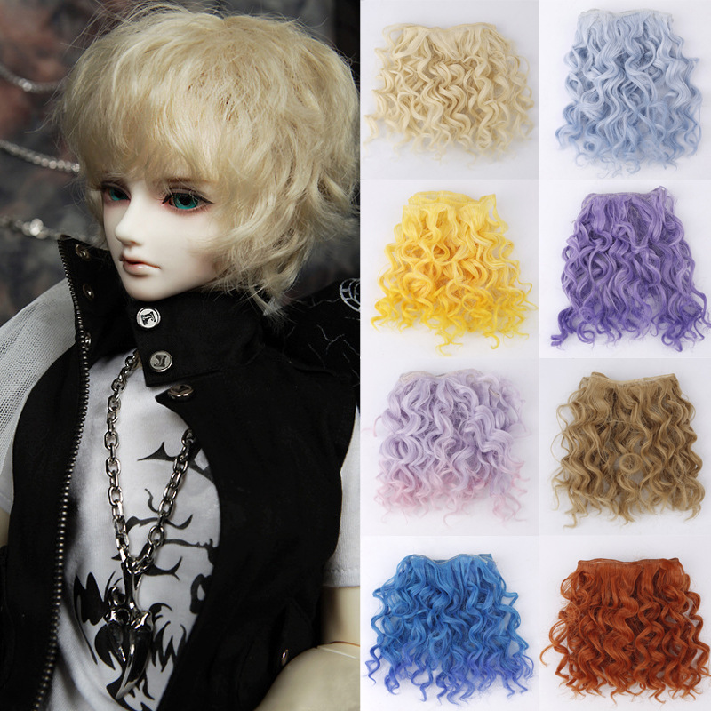 New handmade cloth doll DIY Ye Luo Li Keer bjd SD doll wig hair row wool roll 15cm