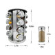 Cross-Border Popular 360 Rotating Spice Rack Square Spice Bottle Round Spice Jar Stainless Steel Spice Rack Set