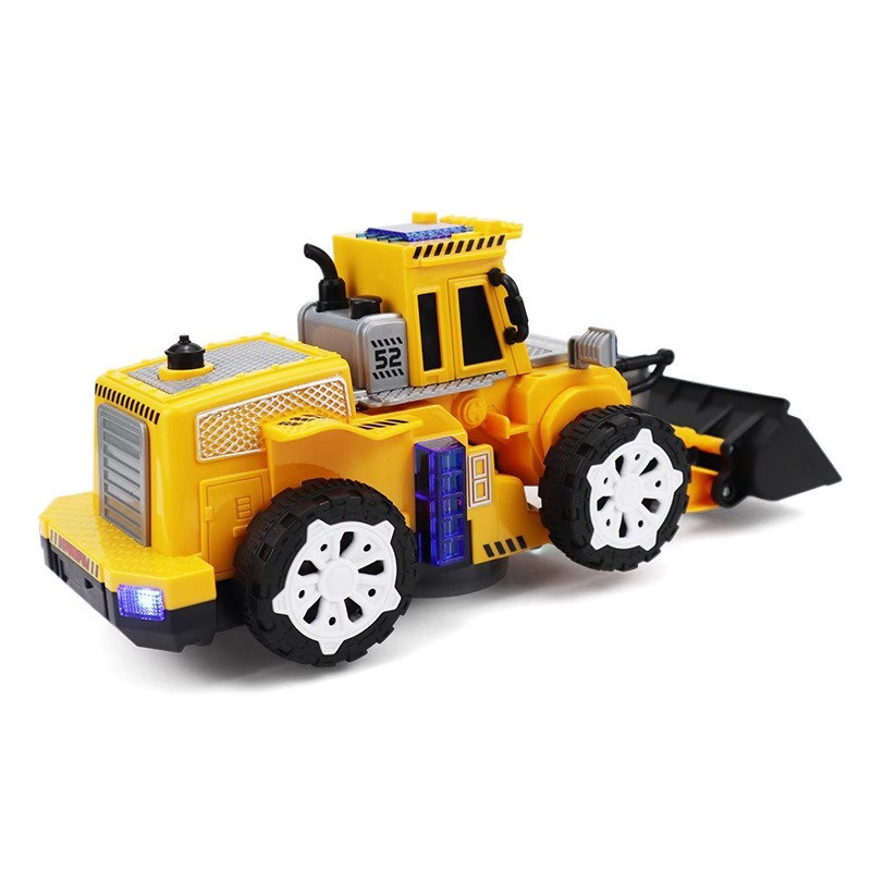 Electric deformation tank car Diamond robot forklift armored car toy light music rotating car Children boy