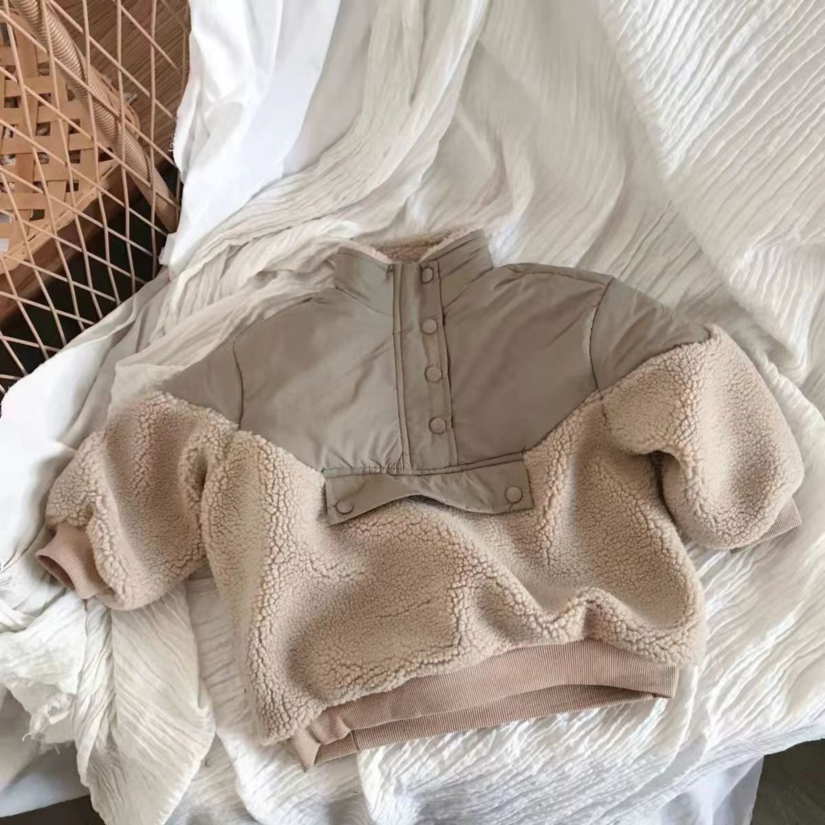 秋冬男女童裝衛衣寶寶洋氣兒童個性潮牌韓版加絨加厚羔毛毛衣外套