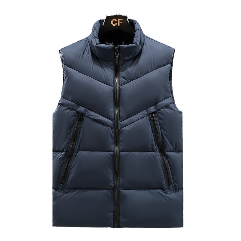 Down Cotton Fertilizer Extra Large Loose Vest New Warm Cotton Vest Men's Thickened Waistcoat Fashion Jacket