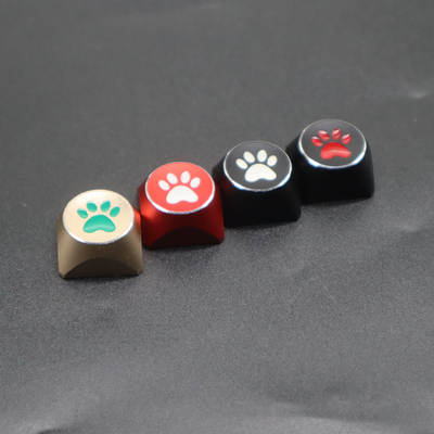 XDA height ball cap mechanical keyboard color aluminum alloy cat scratching keycap electroplating keyboard cap customized metal cap