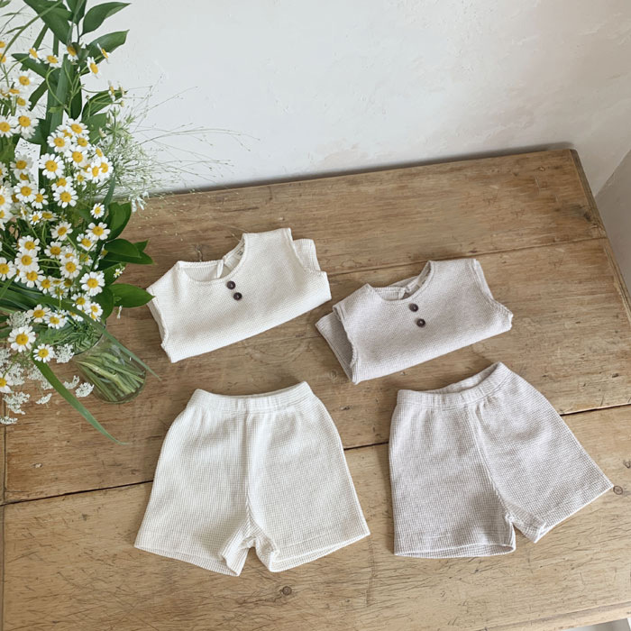 2023 Summer Korean Style ins Baby Boys and Girls Sports Casual Suit Pure Cotton Suit Baby Outgoing Suit