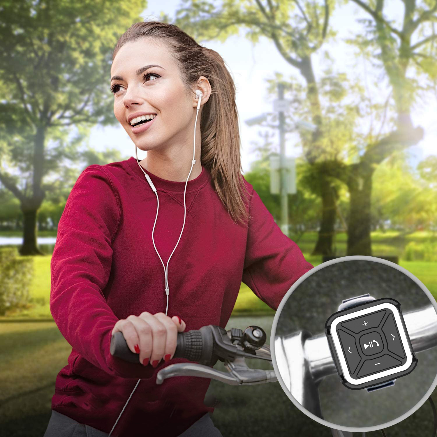 Bluetooth 5.0 multimedia button can answer and hang up the phone steering wheel music control button cross-border exclusive