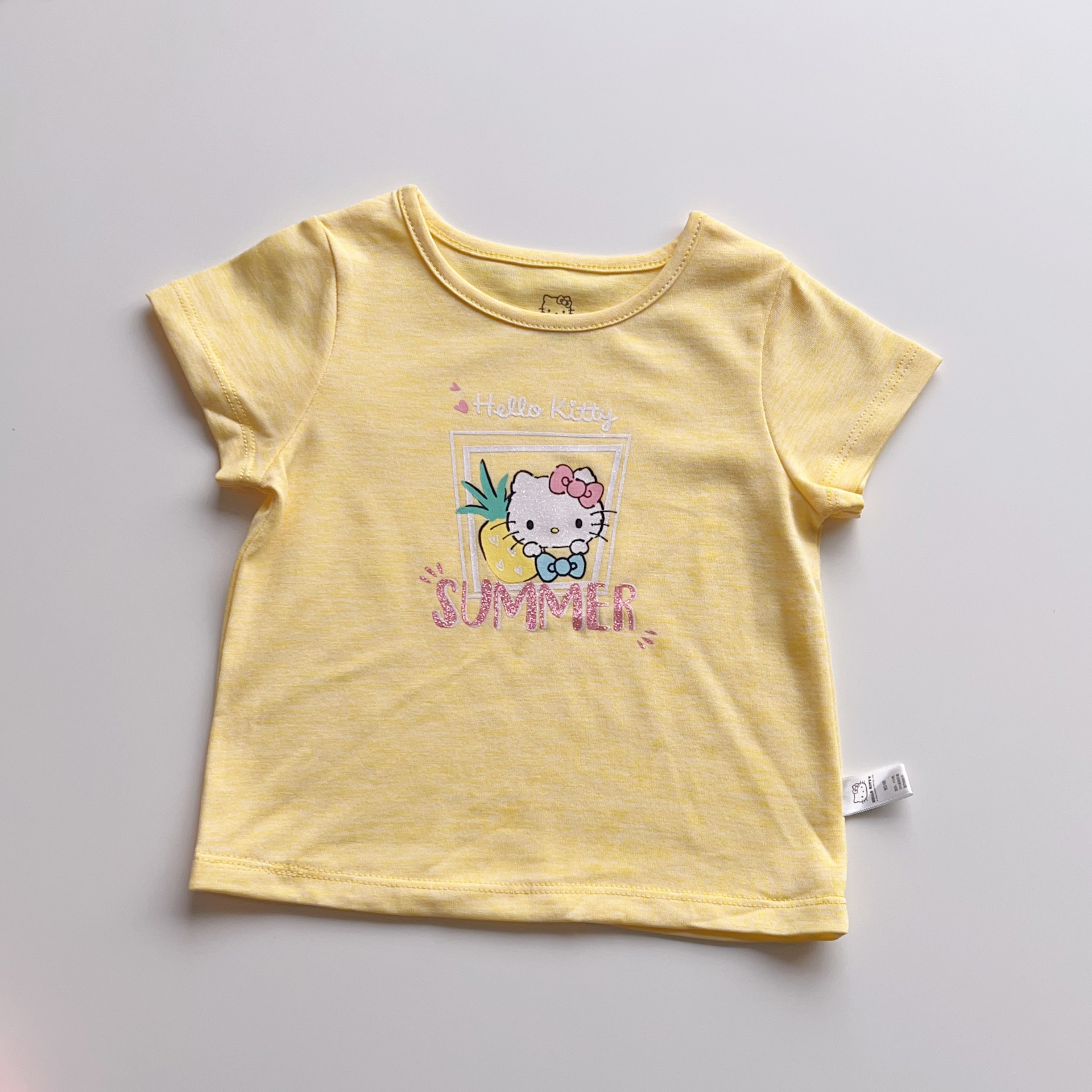 Special offer HELLO KITTY tail goods children's clothing 80-110 girls' summer short-sleeved T-shirt baby children's cartoon top