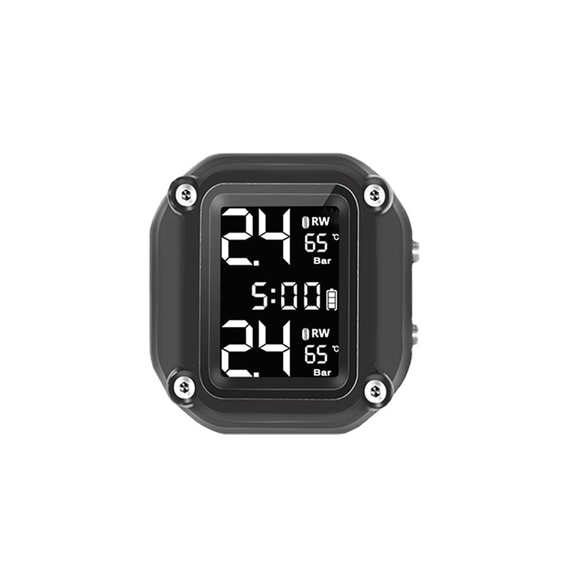 Motorcycle Tire Pressure Monitor 2-wheel Electric Vehicle Tire Pressure Detection Wireless Digital Display External Tire Pressure Detector