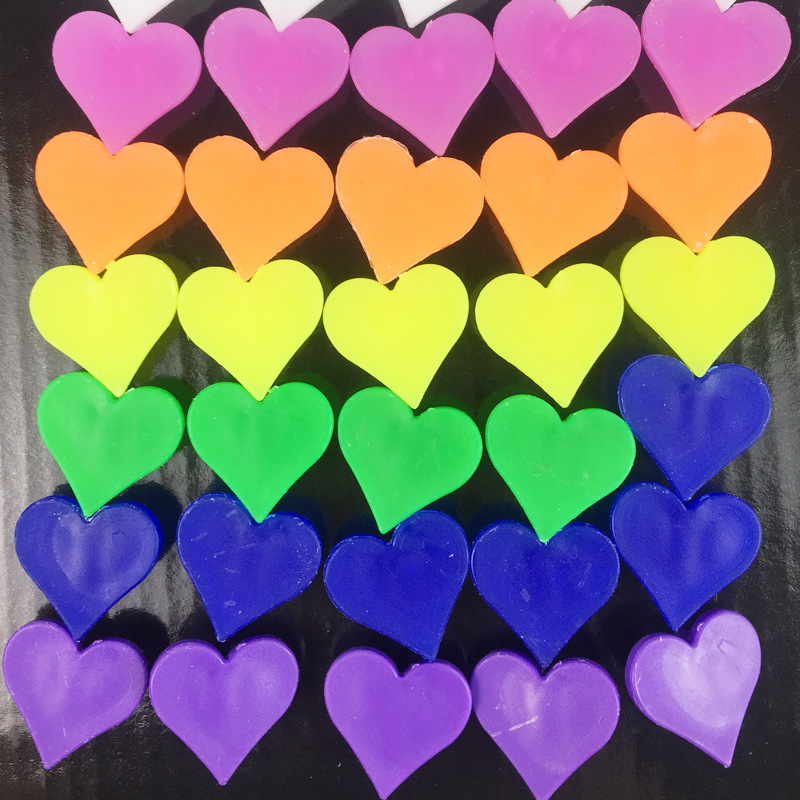 Factory wholesale bicycle heart-shaped spoke decorative colored beads plastic stroller love rainbow colored beads spoke buckle