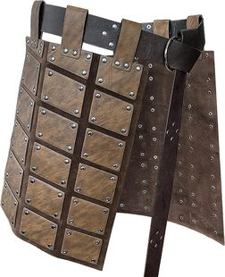 Medieval artificial leather thigh armour retro double-sided waist armour with belt mercenary and Knight skirt armour LARP