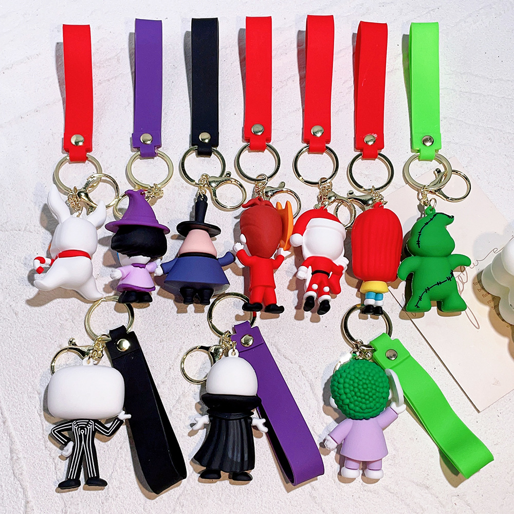 Cross-border Explosions Christmas Night Cry Keychain Pumpkin Skull Cartoon Doll Keychain Party Gift Pendant
