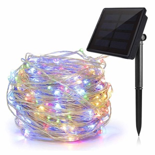 LED solar string lights outdoor copper string lights Christmas lights courtyard balcony garden decoration courtyard string lights