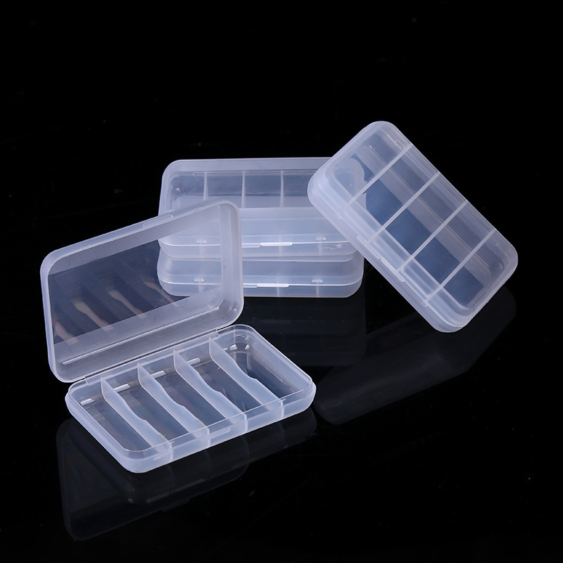 In stock earphone compartment packing box pp plastic storage box battery box transparent plastic earplugs transparent storage box