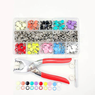 Colorful Solid Hollow Seam-Free Five-Claw Buckle Set Five-Grab Button Button Metal Snap Button for Cross-Border