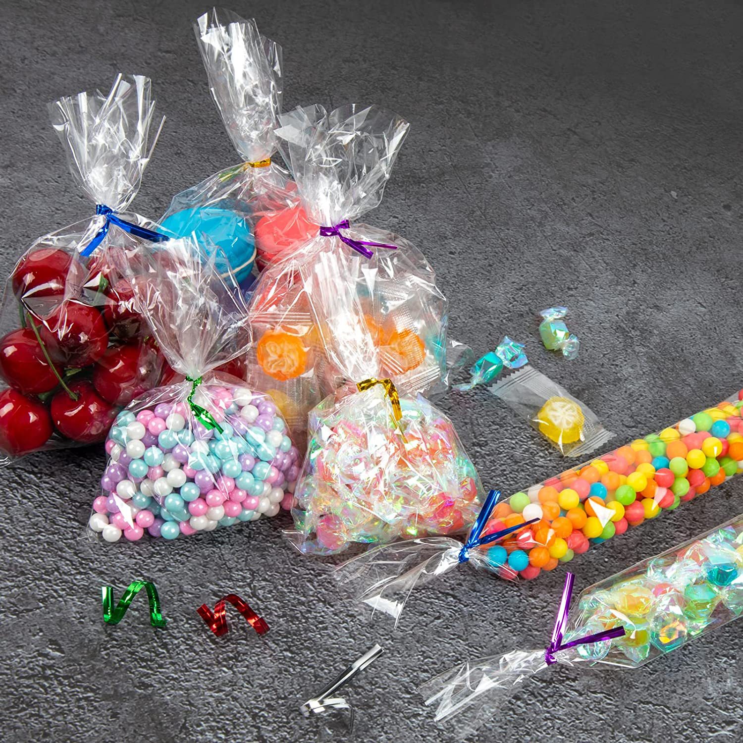 Cellophane bag cookie bag for packing pretzel candy gift transparent plastic bag delicious bag
