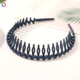 Frosted small wave hairband-navy blue